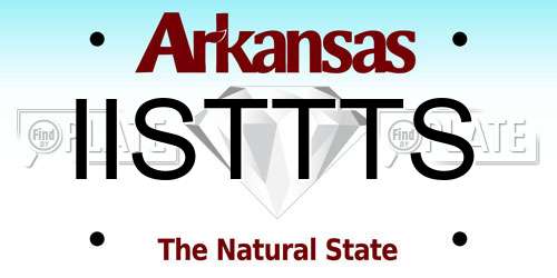 IISTTTS Arkansas License Plate