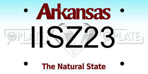 IISZ23 Arkansas License Plate