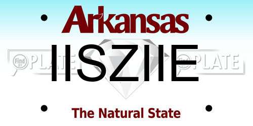 IISZIIE Arkansas License Plate