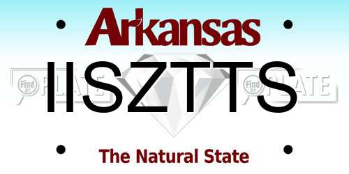 IISZTTS Arkansas License Plate