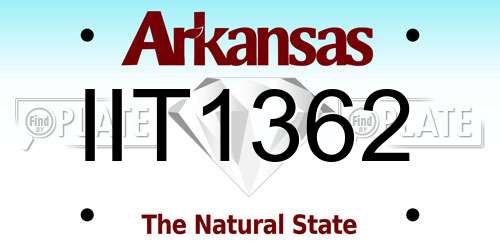 IIT1362 Arkansas License Plate