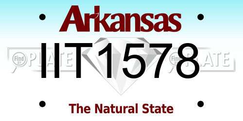 IIT1578 Arkansas License Plate