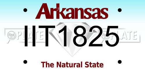 IIT1825 Arkansas License Plate