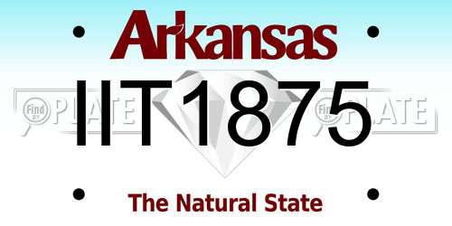 IIT1875 Arkansas License Plate