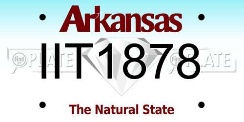 IIT1878 Arkansas License Plate