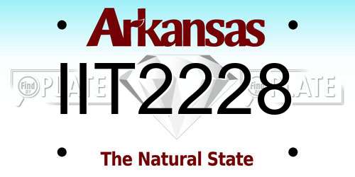 IIT2228 Arkansas License Plate