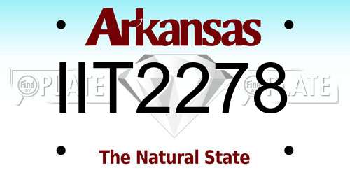 IIT2278 Arkansas License Plate