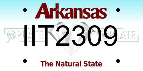 IIT2309 Arkansas License Plate