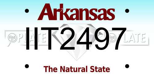 IIT2497 Arkansas License Plate