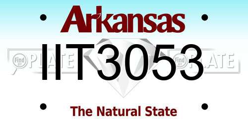 IIT3053 Arkansas License Plate