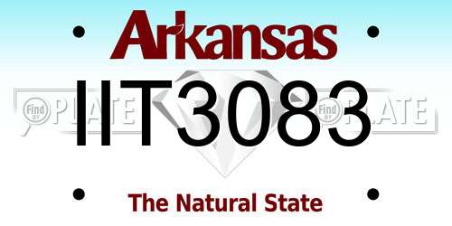 IIT3083 Arkansas License Plate
