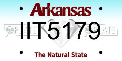 IIT5179 Arkansas License Plate