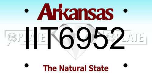 IIT6952 Arkansas License Plate