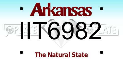 IIT6982 Arkansas License Plate