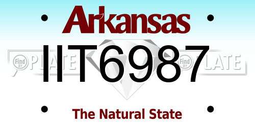 IIT6987 Arkansas License Plate