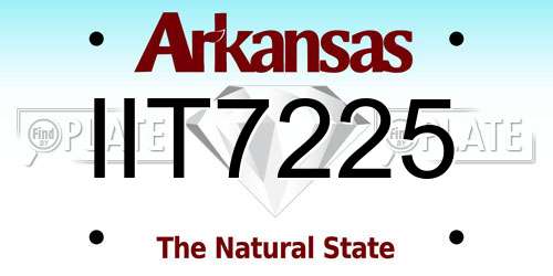 IIT7225 Arkansas License Plate