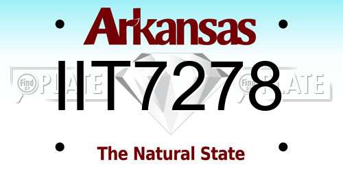 IIT7278 Arkansas License Plate