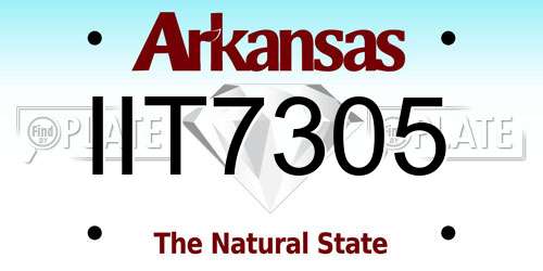 IIT7305 Arkansas License Plate