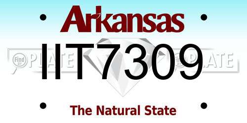 IIT7309 Arkansas License Plate