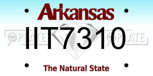 IIT7310 Arkansas License Plate