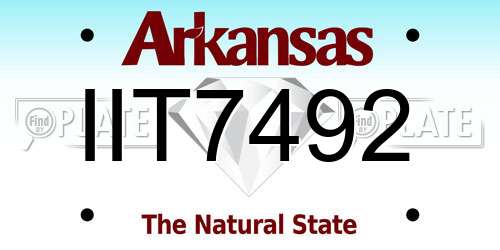 IIT7492 Arkansas License Plate