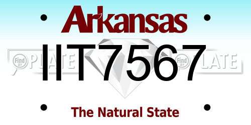 IIT7567 Arkansas License Plate