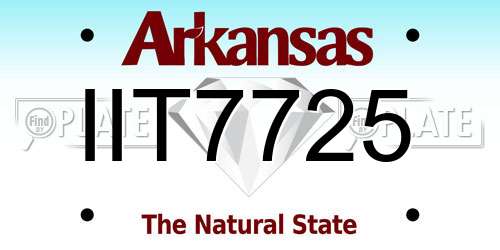 IIT7725 Arkansas License Plate