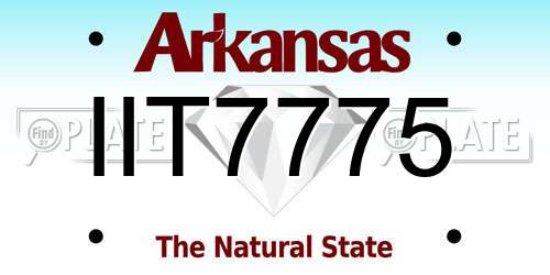 IIT7775 Arkansas License Plate