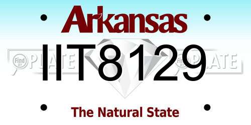 IIT8129 Arkansas License Plate