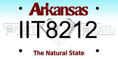 IIT8212 Arkansas License Plate