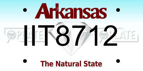 IIT8712 Arkansas License Plate