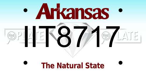 IIT8717 Arkansas License Plate