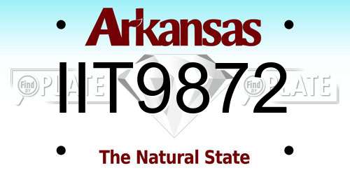 IIT9872 Arkansas License Plate