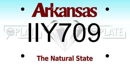 IIY709 Arkansas License Plate
