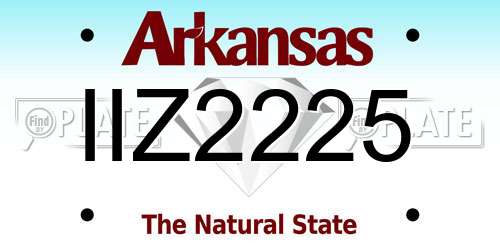 IIZ2225 Arkansas License Plate