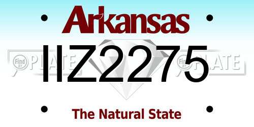 IIZ2275 Arkansas License Plate