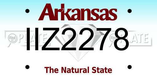 IIZ2278 Arkansas License Plate