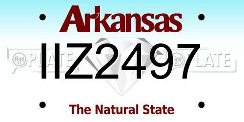 IIZ2497 Arkansas License Plate