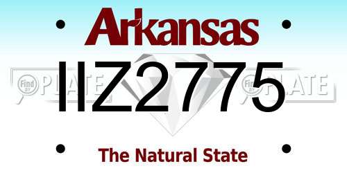 IIZ2775 Arkansas License Plate