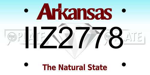 IIZ2778 Arkansas License Plate