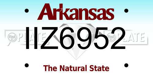 IIZ6952 Arkansas License Plate