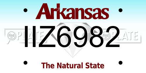 IIZ6982 Arkansas License Plate