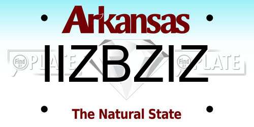 IIZBZIZ Arkansas License Plate