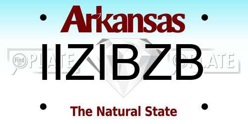 IIZIBZB Arkansas License Plate