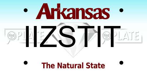 IIZSTIT Arkansas License Plate