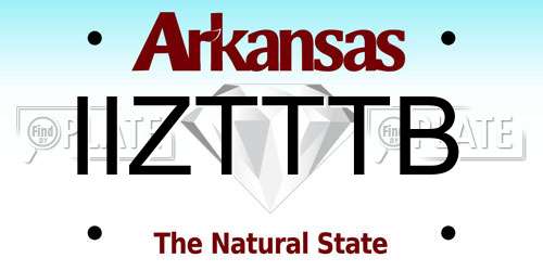 IIZTTTB Arkansas License Plate