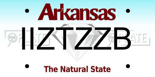 IIZTZZB Arkansas License Plate
