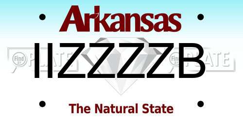 IIZZZZB Arkansas License Plate