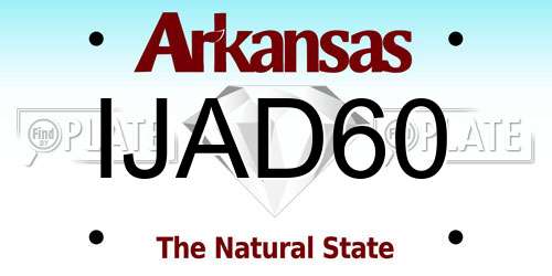 IJAD60 Arkansas License Plate