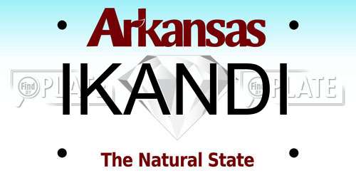 IKANDI Arkansas License Plate